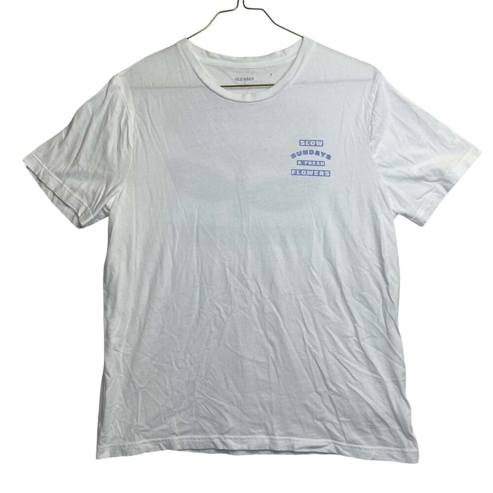 Old Navy Slow Sundays Fresh Flowers Farmers Market Graphic T-Shirt Large